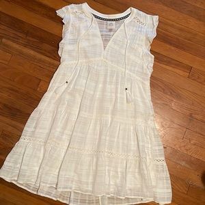 White peasant style dress
